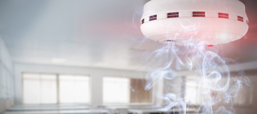 Image of smoke detector and smoke